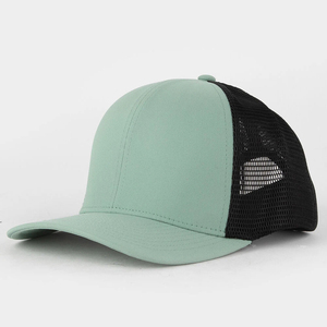 Casquette Trucker Vert Menthe avec Dos en Maille Noire Réglable Unisexe – Chapeau de Baseball Décontracté pour l'Extérieur Printemps-Été, Design 6 Panneaux - Product Image 1