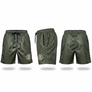 Men's Black Quick Dry Board <b>Shorts</b> With Drawstring Waist And <b>Zipper</b> Pockets Sublimation Print Casual Style Mid Rise - Product Image 5