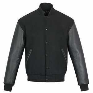 Blouson bomber tricoté imperméable noir grande taille pour homme, mélange de laine, vêtement d'extérieur décontracté à boutons - Product Image 1