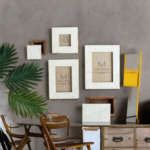 Cadre photo 4x6 avec verre et cadre en bois rustique brun, pour affichage mural ou sur table, portrait ou paysage, fixation murale - Product Image 2