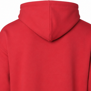 Sweat-shirt à capuche pour homme, poids moyen 280 g/m², couleur rouge, en molleton de coton premium, style streetwear décontracté, logo personnalisé, OEM, ODM, vente en gros - Product Image 4