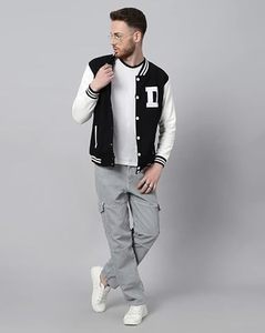 Factory Custom <b>Men's</b> Wool Blend Eco-Friendly Winter Varsity <b>Jacket</b> <b>White</b> Sleeve Letter Embroidery Chenille Streetwear <b>Jacket</b> - Product Image 6