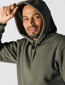 Sudadera con Capucha para Hombre, Corte Regular, Color Sólido, Estilo Casual Otoñal, con Logotipo en la Manga - Product Image 4