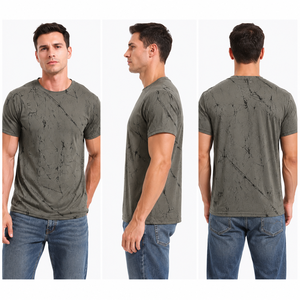 เสื้อยืดผู้ชายสไตล์ฮิปฮอป แขนสั้น ผ้าฝ้าย 100% ทรงลำลอง แฟชั่น ทันสมัย พร้อมโลโก้สั่งทำพิเศษ ทรงปกติ ผ้าคุณภาพสูง - Product Image 4
