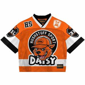 Maillot de football américain rétro personnalisé en polyester camouflage, coupe ample, style streetwear, vente en gros - Product Image 6