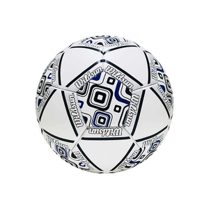 Balón de Fútbol Widbun de PU con Impresión por Sublimación, para Todas las Temporadas, Entrenamiento al Aire Libre, Patrón Blanco y Azul - Product Image 1