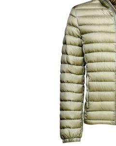 Chaqueta Acolchada Ligera Color Verde Oliva para Hombre con Cierre Frontal, Cuello Alto, Abrigo Acolchado Cálido, Ropa Exterior Informal para Invierno - Product Image 3