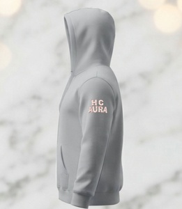Top Quality Top Selling Sustainable Light Gray Color Custom Chenille Embroidery Logo Patch Professional Premium Quality <b>Hoodie</b> - Product Image 6