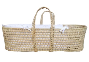 Mose-cesta de mimbre natural hecha a mano para bebé, cesta tejida a mano, estilo vietnamita - Product Image 3