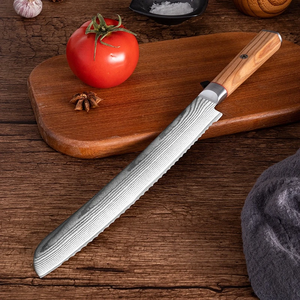 Premium LEGACY BLADES Damascus Steel <b>Bread</b> <b>Knife</b> Serrated Blade Custom Wooden Handle <b>Bread</b> Cutter OEM Supplier - Product Image 4