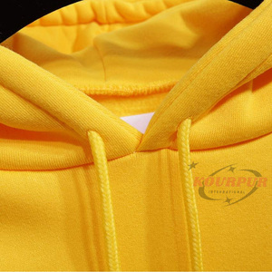 Sudadera con Capucha Amarilla para Mujer, de Algodón Tejido, con Bolsillo Delantero, Estilo Casual para Otoño - Product Image 6