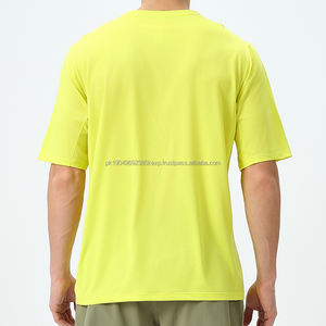 Camiseta Lisa de Poliéster 100% Color Amarillo Verano para Impresión, Camisetas al por Mayor, Camiseta para Hombre - Product Image 2