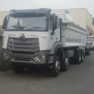 SINOTRUK HOWO 8x4 mining dump truck 6.8m Q345 steel body front tipping hydraulic system 10mm floor plate heavy duty - Product Image 5