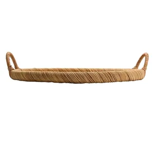 Plateau de service de nouvelle conception avec poignée, forme ronde, fabriqué au Vietnam, prix de gros, OEM ODM, couleur au choix. - Product Image 2