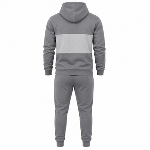 2026 New Design <b>Boys</b> Heavyweight 2 1 100% Cotton Tracksuit Custom Logo Silk Screen Printed Jacket Pants Set Breathable Athletic - Product Image 2