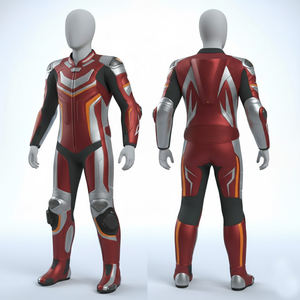 Traje de Carreras 2026 Impermeable para Adultos, Hombres, Mujeres y Niños, Traje de Carreras de Autos, Chaquetas de Motocicleta de Cuero Genuino - Product Image 5