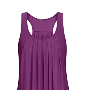 Débardeur de sport dos nageur pour femme, débardeur d'été uni tendance pour femme, caraco basique en mélange de coton doux pour femme - Product Image 4