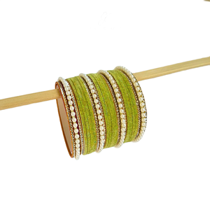 SHOPPIST INTERNATIONAL Women's Fashion <b>Bangles</b> Set Colorful Trendy Stackable Modern Stainless Steel Silver Plated Pearl Wedding - Product Image 5