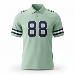 Polo de football américain personnalisé Elite : Uniforme d'équipe professionnel en sergé cousu – Équipement de club durable et anti-humidité - Product Image 1