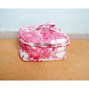 Juego de Bolsas de Algodón 100% Puro, Hechas a Mano, con Estampado, 3 Cierres de Cremallera, Ecológicas, Duraderas, Multiusos, para Viaje, Regalo de Novia, Maquillaje - Product Image 2