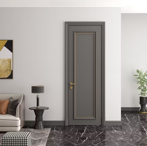 Porte intérieure en bois massif moulé sur mesure, imperméable, porte simple en WPC, design moderne pour appartements et bureaux - Product Image 5