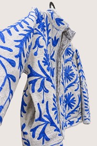 <b>Chinese</b> Style Embroidered Floral Cotton <b>Jacket</b> Mandarin Collar Full Sleeve Adult Spring Casual Outerwear - Product Image 4