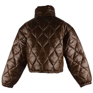 Women's Quilted Puffer <b>Windbreaker</b> Jacket Custom OEM Designs Winter Streetwear Stand Collar Fashion Outerwear Coats for Men - Product Image 5