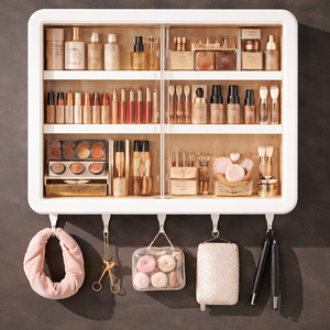 Wall Mounted MDF Bathroom Cabinet | Modern <b>Kitchen</b> & Bedroom <b>Storage</b> Box for Cosmetics, Toiletries & Household Items - Product Image 1