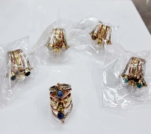 Bagues en perles de pierre pour femmes GC-RG-313, taille ajustable, pour filles, idéales pour un cadeau de la Saint-Valentin, exportation mondiale depuis l'Inde - Product Image 1