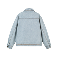 Veste en jean rayée coupe ample de qualité supérieure, coupe-vent, décontractée, style streetwear, hip-hop, vêtement de travail