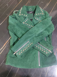 Chaqueta Varsity de Cuero Genuino Personalizada, Cortavientos, con Cierre, para Mujer, Invierno, Estilo Hip Hop, Forro de Satén, Fabricante - Product Image 4