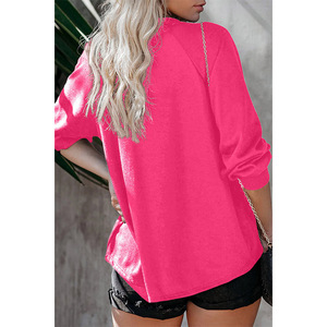T-shirt de sport athlétique pour femme avec logo personnalisé, imprimé flanelle d'été, ourlet fendu, respirant et séchage rapide - Product Image 2