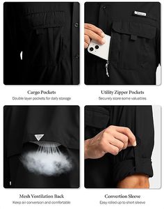 Camisa de Pesca y Caza para Hombre, Popular, en Oferta, con Protección UPF 50, Transpirable, Antibacteriana, Resistente al Agua y al Viento, Color Personalizado - Product Image 5