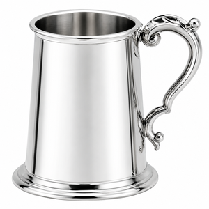 Chope à bière en acier inoxydable avec poignée à motif, style vintage, en métal, vente en gros, personnalisable, gravée, en étain, pour l'approvisionnement des bars - Product Image 1