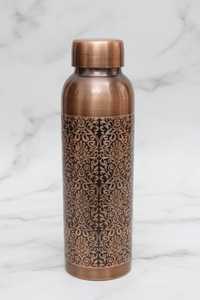 Copper <b>Water</b> <b>Bottle</b> Vintage Pattern Portable Travel Drinkware Reusable Eco-Friendly Design - Product Image 3