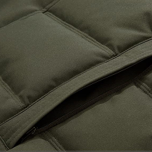High Quality Outdoor Wear <b>Men</b> Puffer <b>Jackets</b> <b>Canvas</b> Waterproof Breathable Custom Made Zipper Closure Puffer <b>Jackets</b> - Product Image 5
