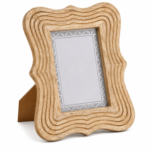 Creative Solid Wood Photo <b>Frame</b> with Carved Geometric Chevron Pattern Tabletop <b>Picture</b> Holder for Home Decor Carved Photo <b>Frames</b> - Product Image 6