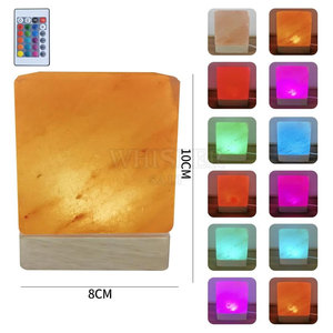 Ambient Glow Himalayan <b>Cube</b> Salt Lamp Carved Modern Style High Quality Top A+ Grade Home Decor - Product Image 2