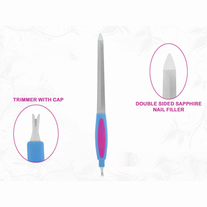 Plastic Handle Nail Buffer Sanding Polishing Manicure Nail <b>Files</b> <b>Paper</b> Sand Buffer Double-Sided Nail <b>File</b> and Buffer - Product Image 5