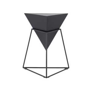 Table d'appoint moderne en métal noir à trois pieds pour salon et restaurant - Product Image 1