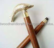 Venta caliente bastón de madera con nuevo diseño mango de latón bastón plegable para caminar bastones decorativos para caminar - Product Image 5