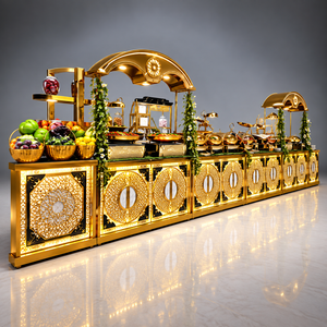 Zyvarelle HexaLume Grand Buffet Catering Counter en acier inoxydable, classique, luxueux, moderne, livraison rapide, intérieur/extérieur - Product Image 2