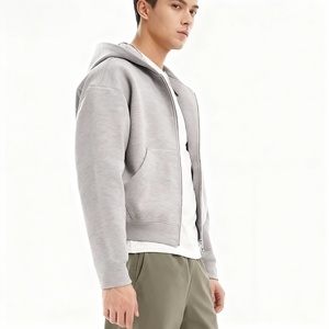 Nouveau sweat à capuche zippé en molleton épais, coupe ample, double couche de coton 400-500 g/m², coupe-vent, idéal pour l'hiver - Product Image 2