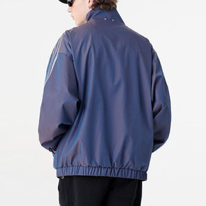 Veste coupe-vent de randonnée en toile softshell à capuche pour l'hiver avec fermeture éclair, couleur unie, service OEM - Product Image 6