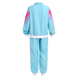 Unisex Color Blocking <b>Tracksuit</b> Full Length Polyester Sporty Two Piece Zipper Fly Regular Fit Spring Activewear - Product Image 2