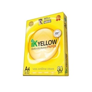 Export grade IK Yellow <b>A4</b> copy <b>paper</b> supplied in stock with secure packaging - Product Image 1