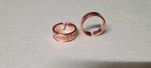 Bague tournante ajustable en cuivre pur faite à la main, bijoux unisexes pour un usage quotidien - Product Image 4