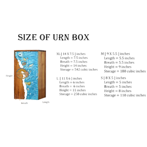 Resin Art Ocean Wave <b>Vase</b> <b>Unique</b> Handmade Decorative Wooden Urn Epoxy Home & Office Memorial Ashes Keepsake Display by AYAANS - Product Image 3