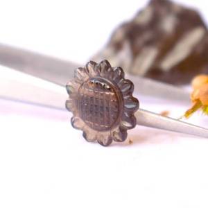 Piedras Preciosas Sueltas de Cuarzo Ahumado Natural Talladas en Forma de Girasol, 15MM, Corte Flor de Cristal, para Fabricación de Joyas y Colgantes, Venta al Por Mayor - Product Image 2