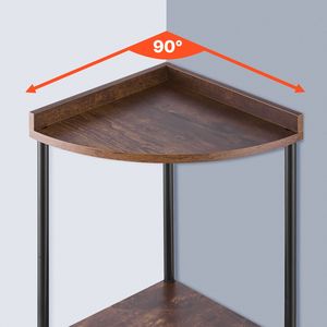 5 Tier <b>Corner</b> Shelf with <b>LED</b> <b>Light</b> 65.4\" Tall Bookshelf Storage Cabinet Multi-Color Display Shelf for Home Convenienc - Product Image 3